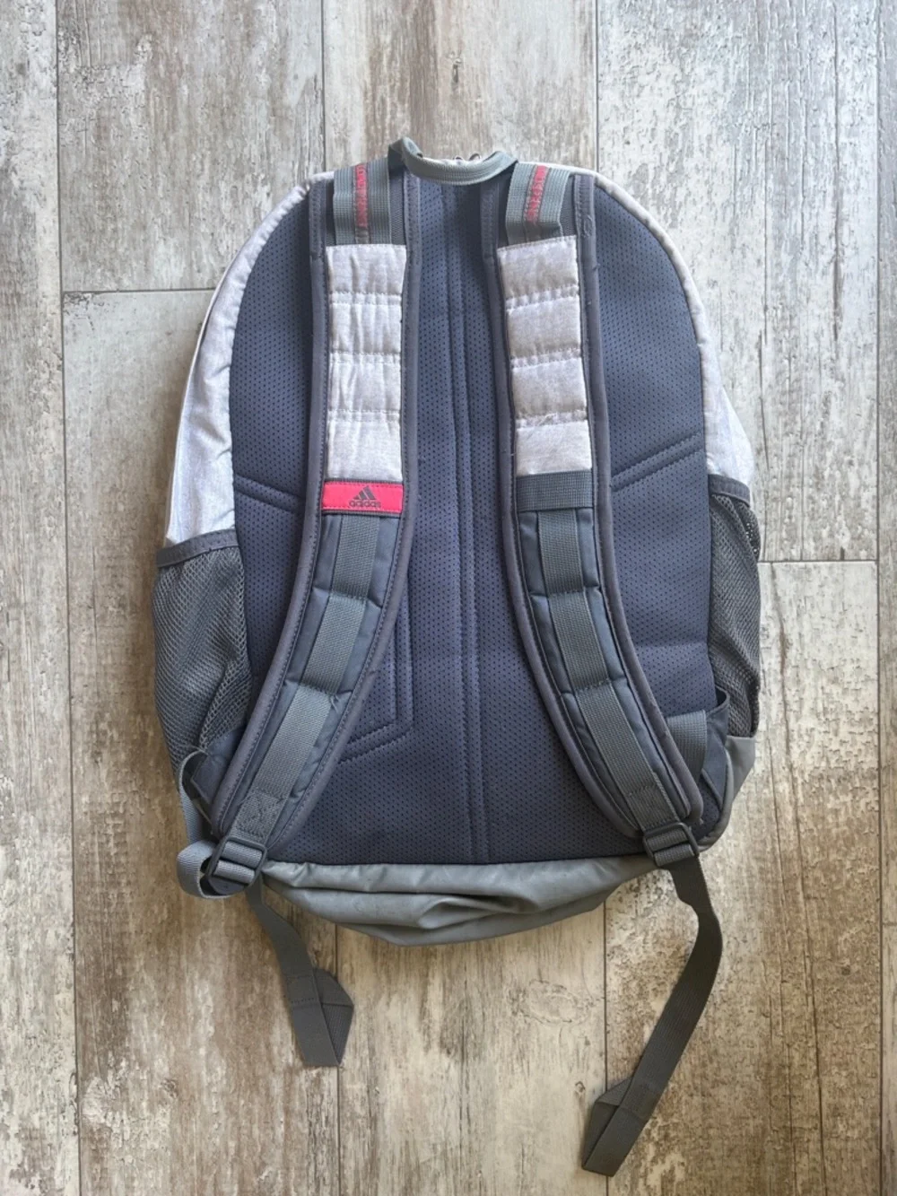 adidas Heather Gray Backpack with Pink Trim - Picture 3 of 8